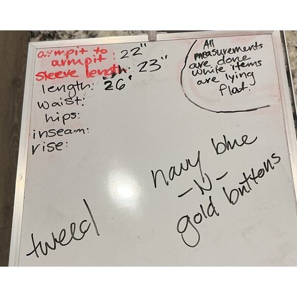 Talbots Contrast Trim Tweed Jacket Size 16P 16 Lady Blazer Navy Blue Preppy Ivy - Picture 6 of 12